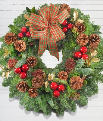 door wreath mixed