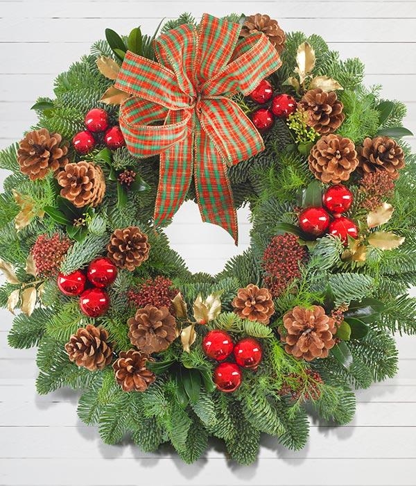 door wreath mixed