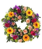 mixed vibrant wreath