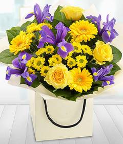 Yellow gift bag.